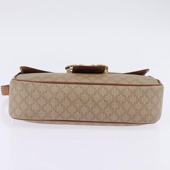 CELINE Macadam Canvas Shoulder Bag Pvc Beige Gold - Picture 9 of 13